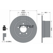 Textar 2 x Solid Brake Discs 92067500 OE 1158576 34211158576