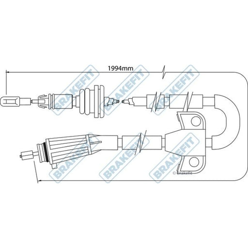 Apec Handbrake Cable Right Rear BBC3508