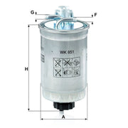 MANN-FILTER Fuel Filter Element WK 851