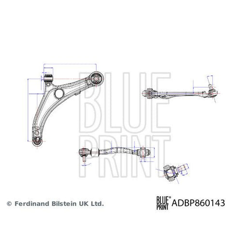 Blue Print Control/Trailing Arm Front Left ADBP860143