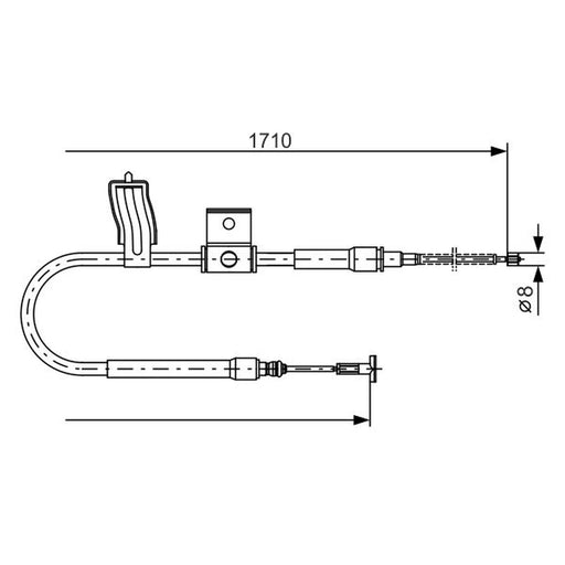 Bosch Handbrake Cable Right Rear 1 987 477 829