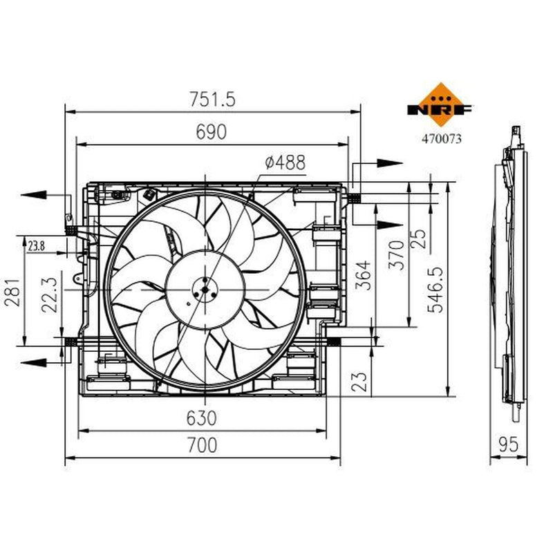 NRF Engine Cooling Fan 470073