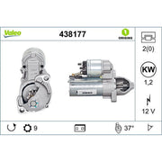 Valeo Starter Motor 12V 1.2kW 9 Teeth 438177