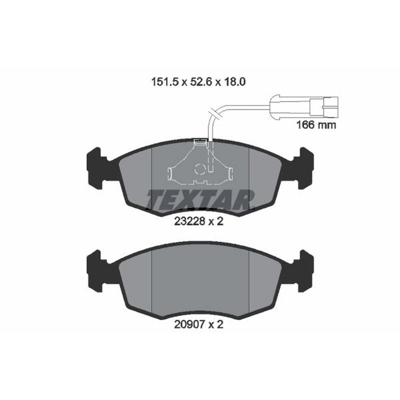 Textar Front Brake Pad Set 2322702