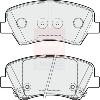 Apec Blue Brake Pad Set Front 133mm x 18mm PD3357