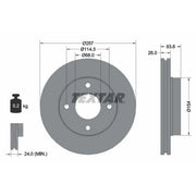 Textar 2 x Vented Front Brake Discs 92253103-x2