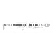 Borg & Beck Brake Hydraulic Hose Line Front Right BBH7954