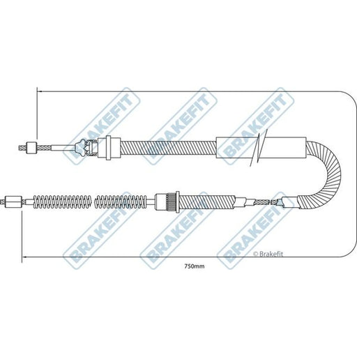 Apec Handbrake Cable Right Rear BBC3346