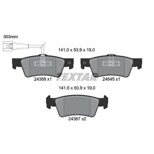 Textar Rear Brake Pad Set 2436801
