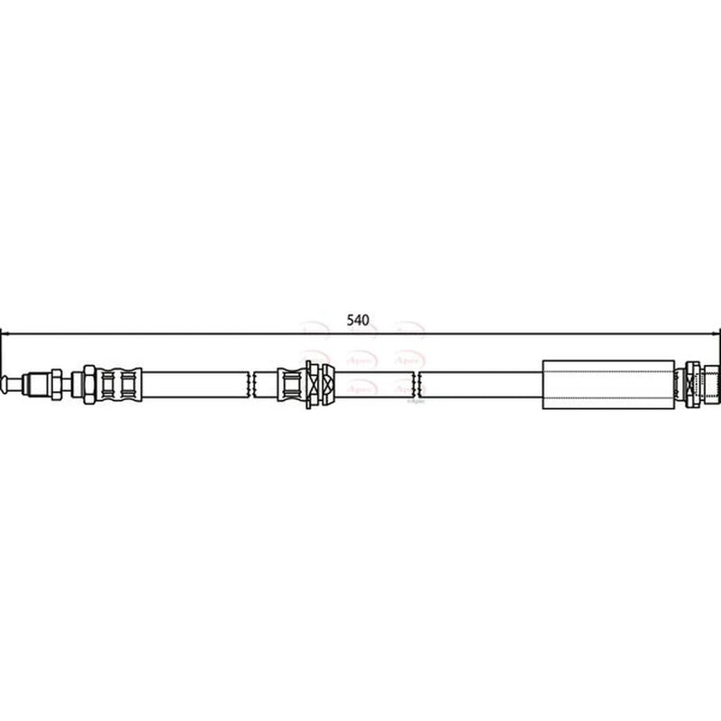 Apec Brake Hydraulic Hose Line Front HOS3396