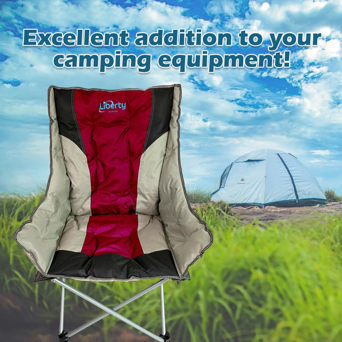 Liberty Magenta Comfort Camping Chair MDS1203 - Liberty Leisure UK - Van Life Living