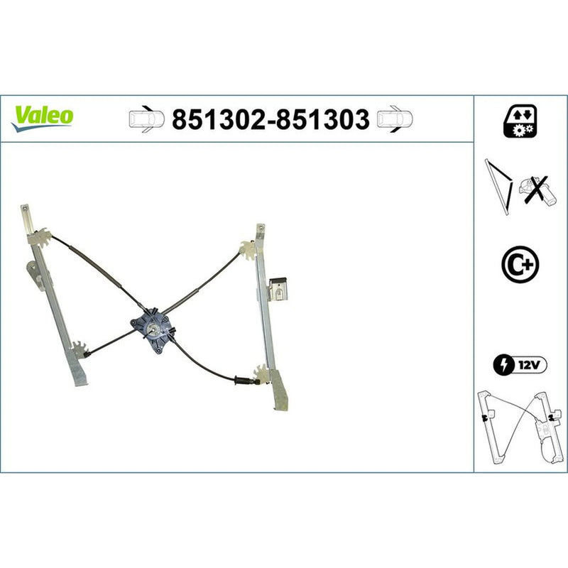 Valeo Electric Window Regulator Lifter Left Front 851302