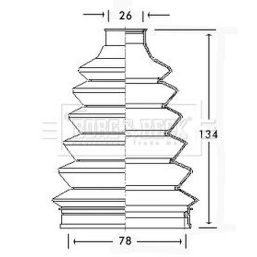 Borg & Beck Drive Shaft Bellow Kit Wheel Side Thermoplast BCB2337