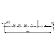 Bosch Handbrake Cable Right Rear 1 987 482 356
