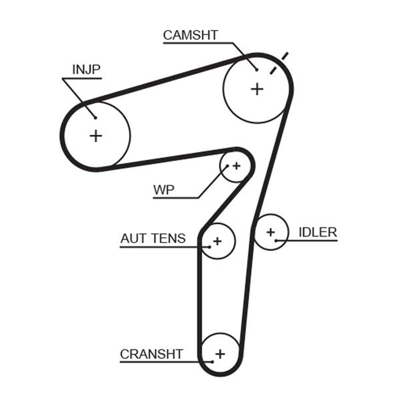 Gates Timing Belt Kit with Rollers K045623XS