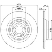 DON 2 x Solid Rear Brake Discs PCD21072-x2