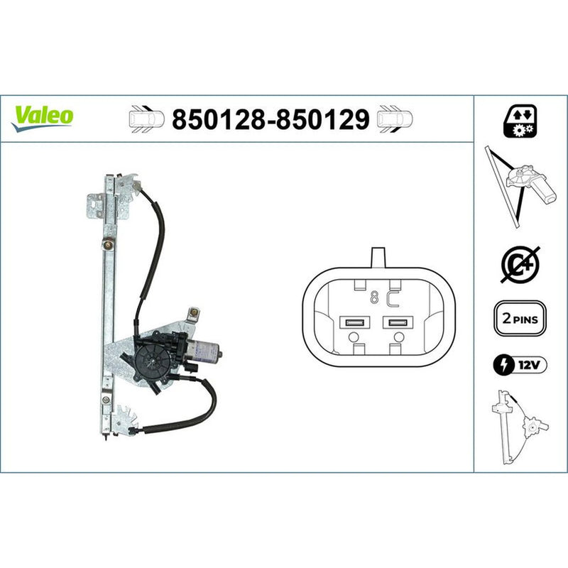 Valeo Electric Window Regulator Lifter Left Front 850128