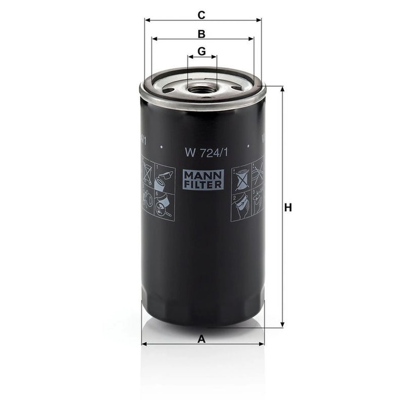 MANN-FILTER Engine Oil Filter W 724/1