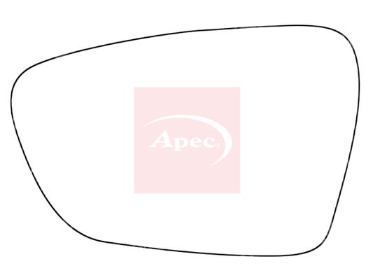 Apec Red Exterior Wing Mirror Glass AMS2667