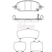 Fahren Front Brake Pad Set fits Honda Civic XI 2022 on 2.0