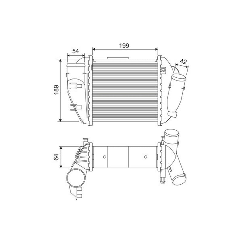 Valeo Intercooler (Charge Air Cooler) Left 817870