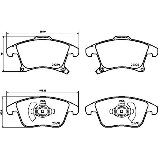 Mintex Front Brake Pad Set MDB3826