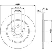DON 2 x Solid Rear Brake Discs PCD22192-x2