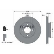 Textar 2 x Vented Front Brake Discs 92295403-x2