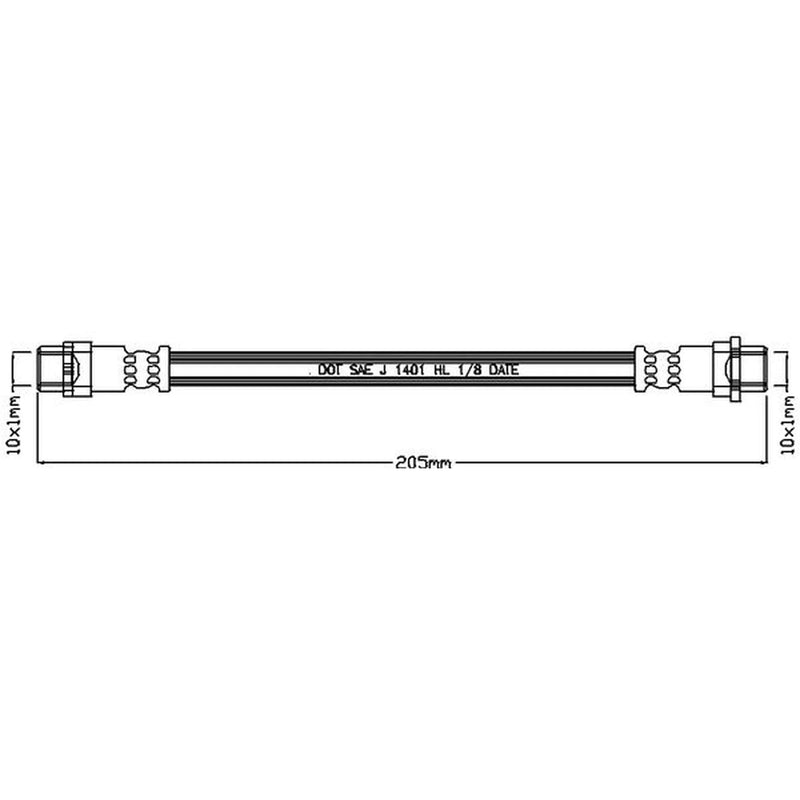 Abtex Brake Hydraulic Hose Line inner ABH1097