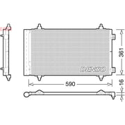Denso Air Conditioning Condenser fits Citroën C8 2006 on 2.0