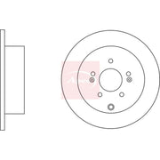 Apec 2 x Solid Rear Brake Discs DSK2694-x2