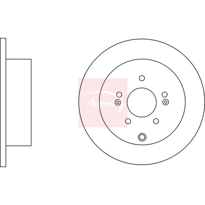 Apec 2 x Solid Rear Brake Discs DSK2694-x2