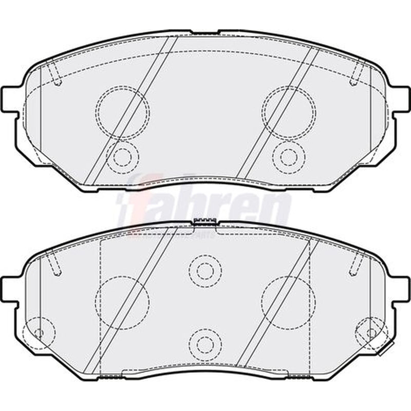 Fahren Front Brake Pad Set fits Hyundai Santa Fe IV 2018-2020 2.0 2.2