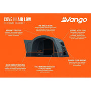 Vango Cove III Air Low Drive Away Awning Low Cloud Grey - Vango - Van Life Living