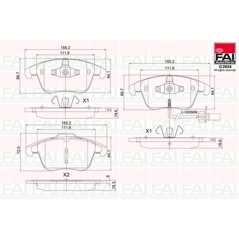 FAI Front Brake Pad Set BP160