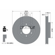 Textar 2 x Vented Front Brake Discs 92320803-x2