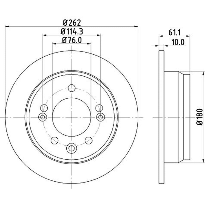DON 2 x Solid Rear Brake Discs PCD21492-x2