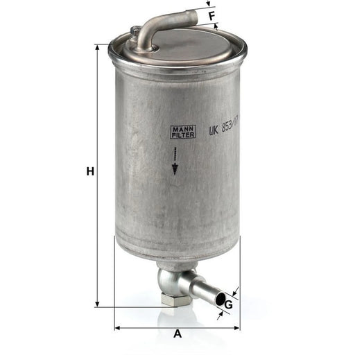 MANN-FILTER Fuel Filter Element WK 853/17