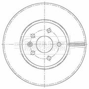 Borg & Beck 2 x Front Brake Discs BBD6130S-x2