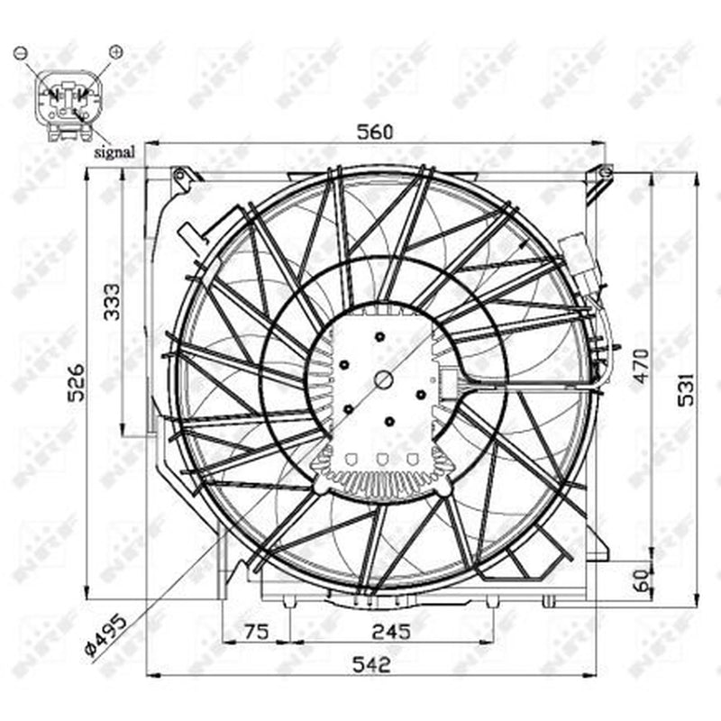 NRF Engine Cooling Fan 47672