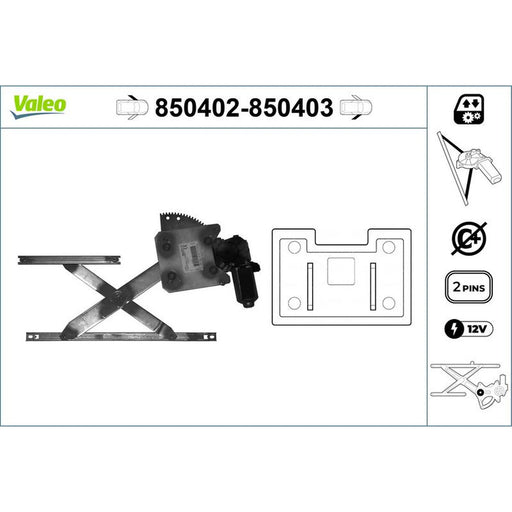 Valeo Electric Window Regulator Lifter 850403