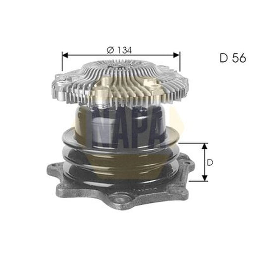 NAPA Engine Cooling Water Pump NWP1379