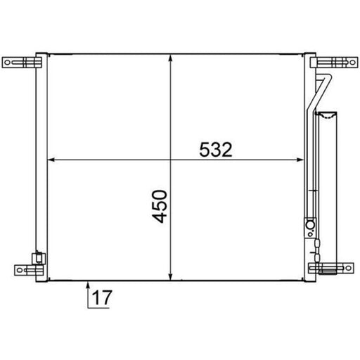 Mahle Air Conditioning Condenser AC 707 000S