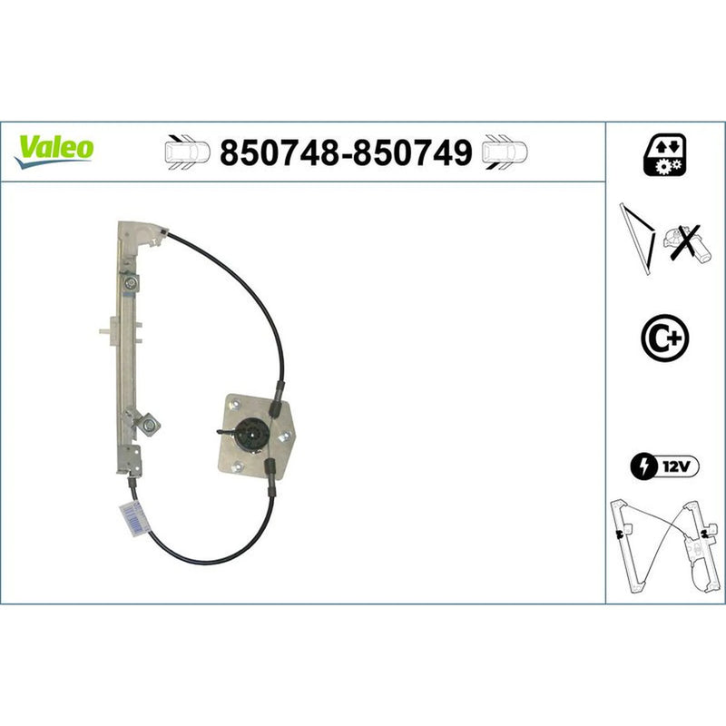 Valeo Electric Window Regulator Lifter Left Rear 850748