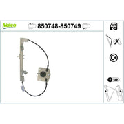 Valeo Electric Window Regulator Lifter Right Rear 850749