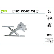 Valeo Electric Window Regulator Lifter Left Front 851730