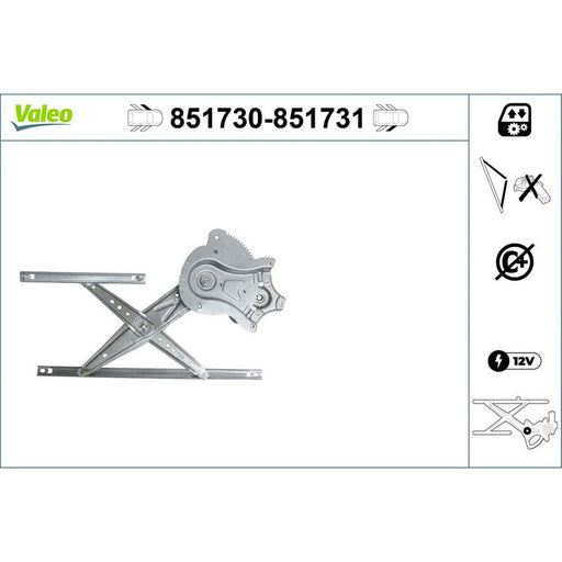 Valeo Electric Window Regulator Lifter Left Front 851730