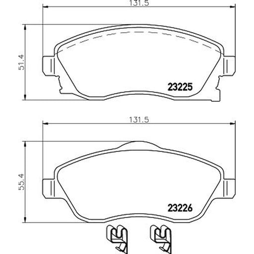 Mintex Front Brake Pad Set MDB2073