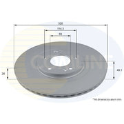 Comline 2 x Vented Front Brake Discs ADC2825V