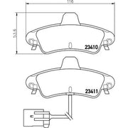 Mintex Rear Brake Pad Set MDB2149